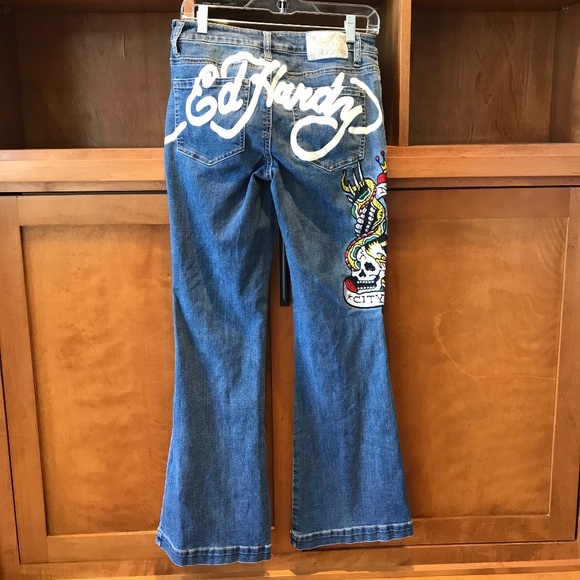 LAID-BACK VIBES🔥 SKULL & EAGLE LOW WAIST STRETCH JEANS - Picture 10 of 14